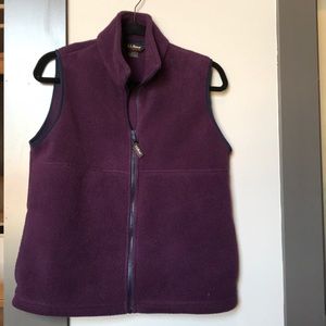 Purple L.L. Bean fleece vest